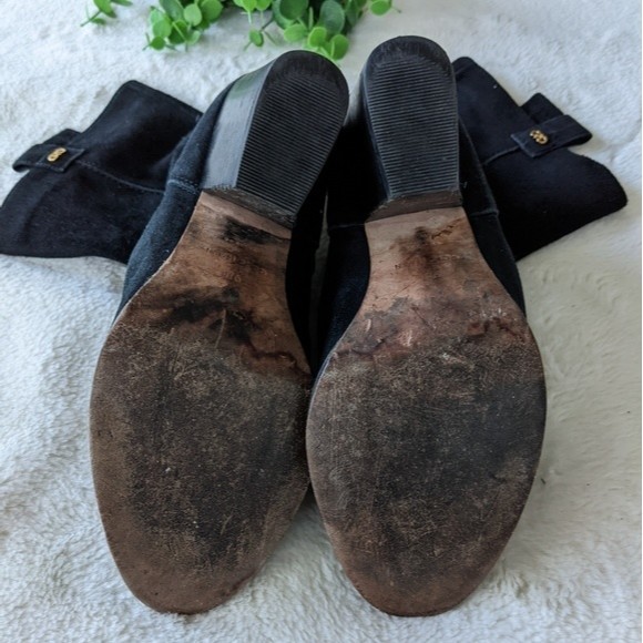 Cole Haan Black Suede Booties Size 9.5 - Picture 6 of 8